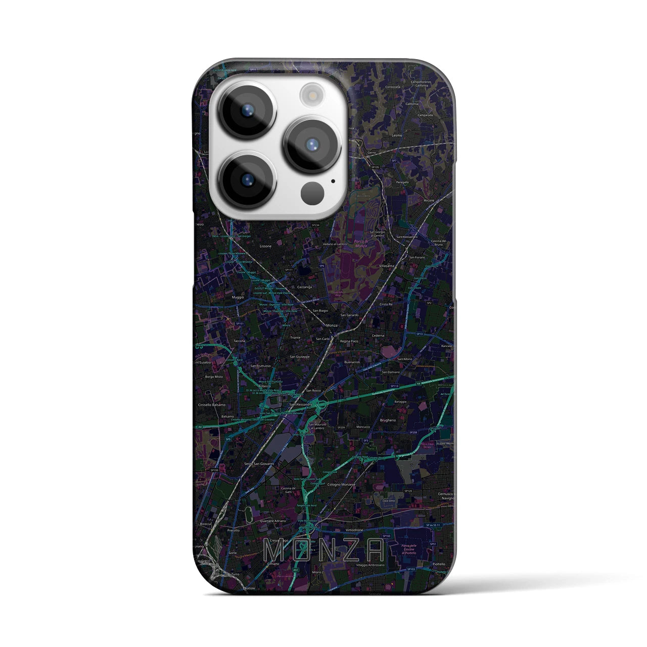 【モンツァ(イタリア)】地図柄iPhoneケース(バックカバータイプ)