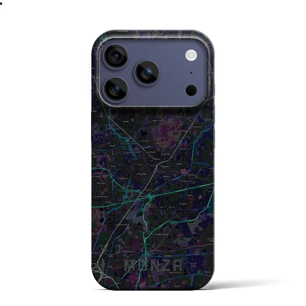 【モンツァ(イタリア)】地図柄iPhoneケース(バックカバータイプ)