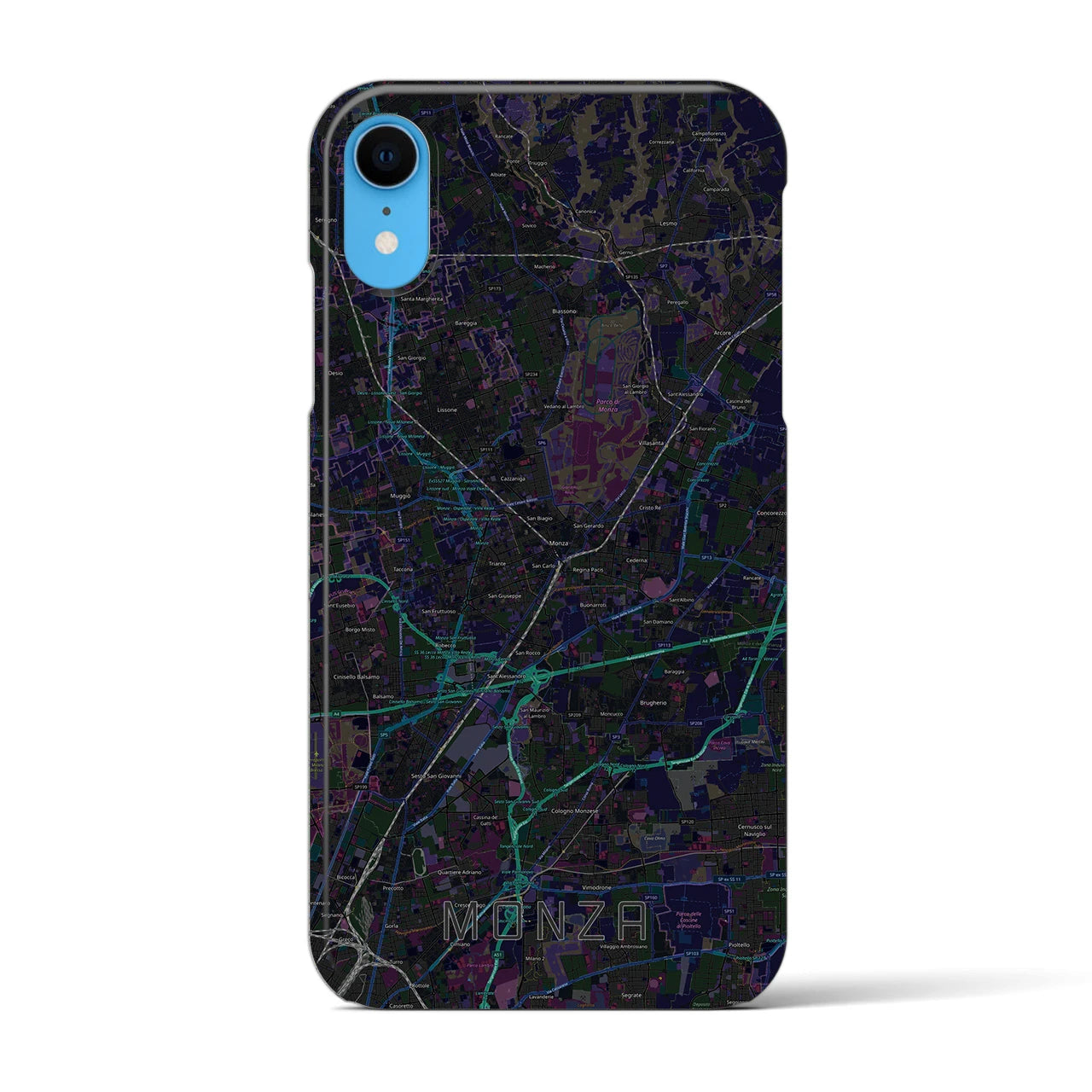 【モンツァ(イタリア)】地図柄iPhoneケース(バックカバータイプ)