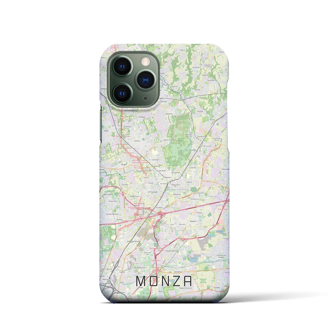 【モンツァ(イタリア)】地図柄iPhoneケース(バックカバータイプ)