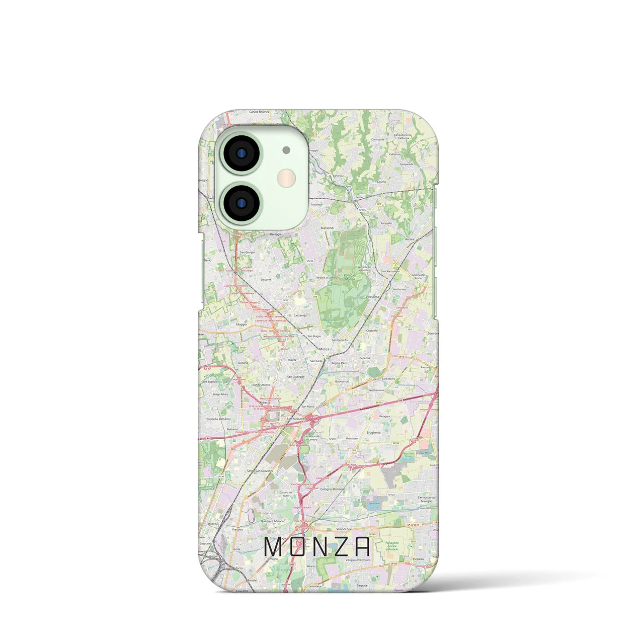 【モンツァ(イタリア)】地図柄iPhoneケース(バックカバータイプ)