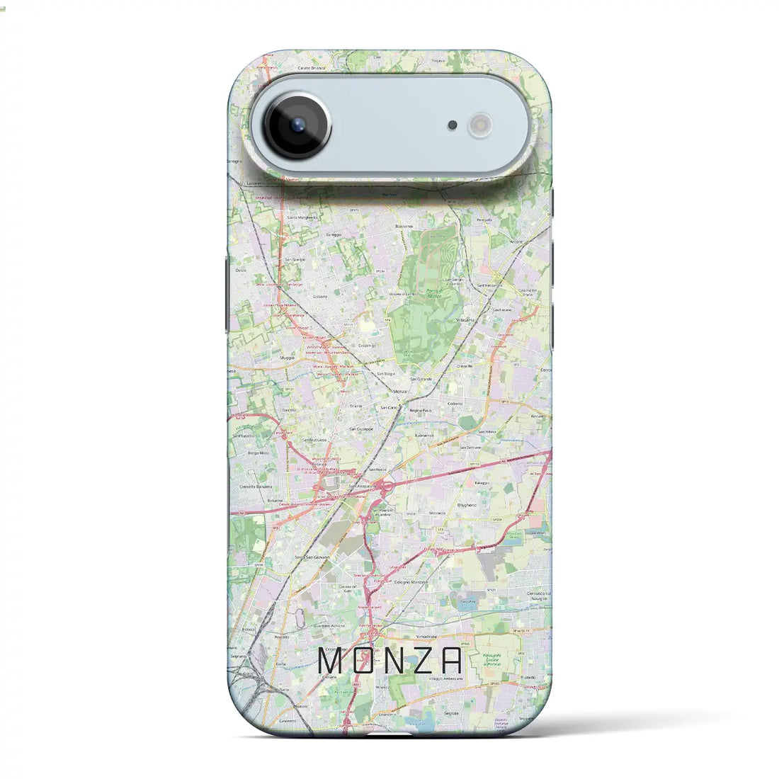 【モンツァ(イタリア)】地図柄iPhoneケース(バックカバータイプ)ナチュラル・iPhone 17 Pro Max 用