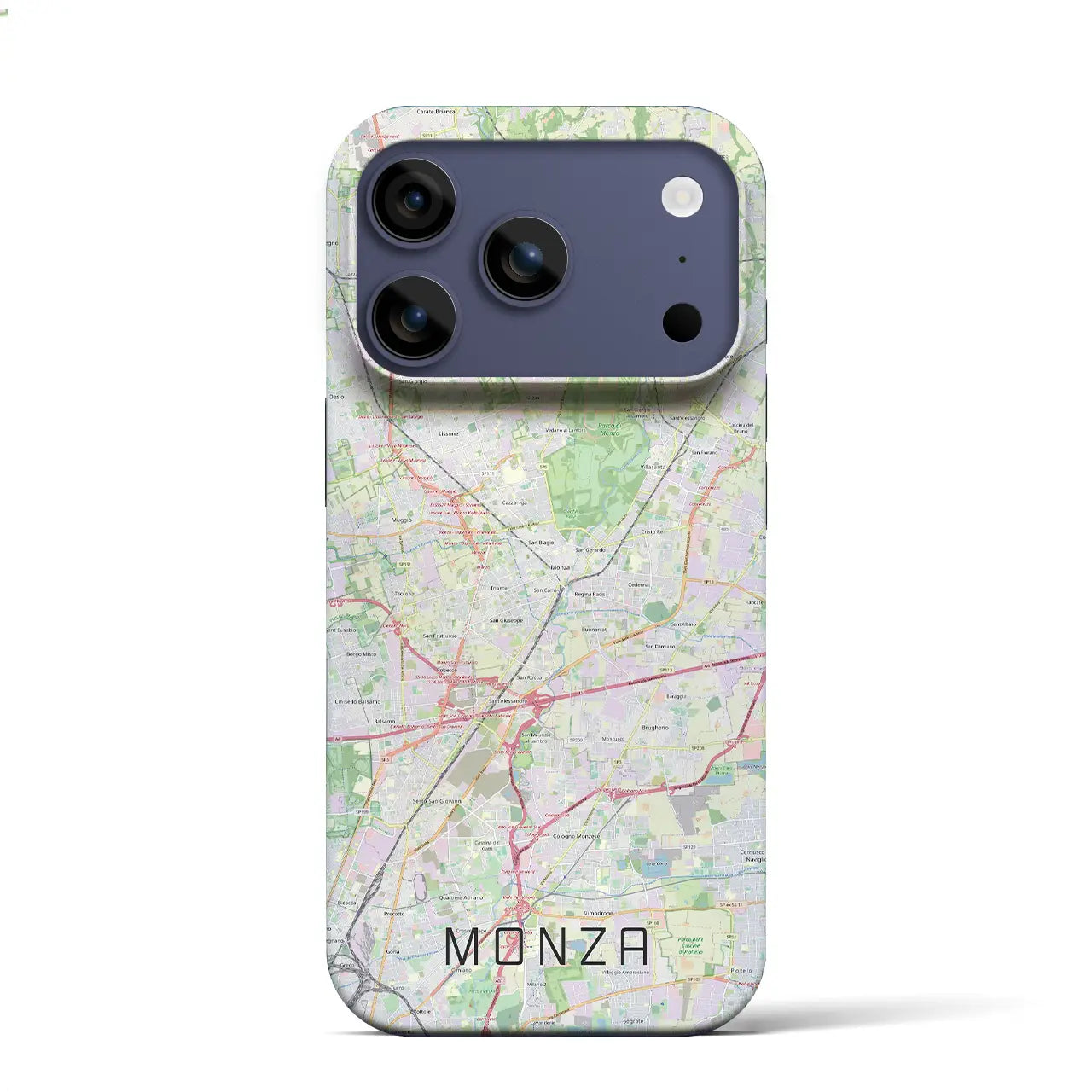 【モンツァ(イタリア)】地図柄iPhoneケース(バックカバータイプ)