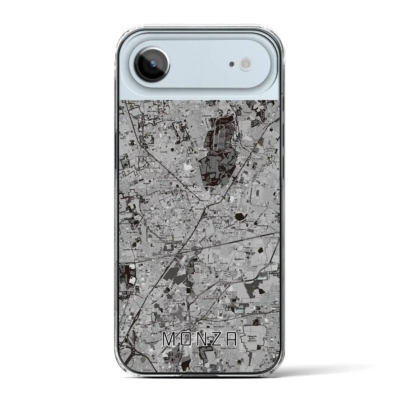 【モンツァ(イタリア)】地図柄iPhoneケース(クリアタイプ)