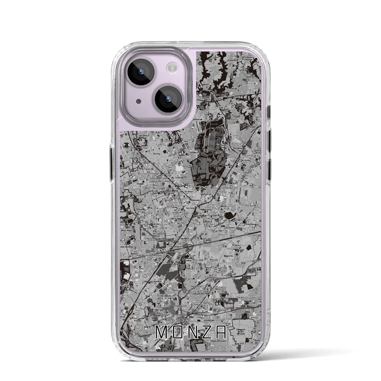 【モンツァ(イタリア)】地図柄iPhoneケース(MagSafeタイプ)