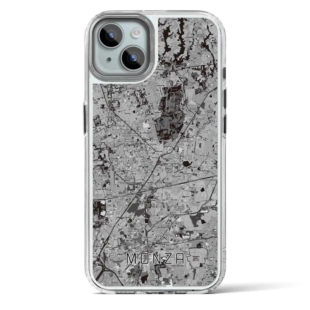 【モンツァ(イタリア)】地図柄iPhoneケース(MagSafeタイプ)