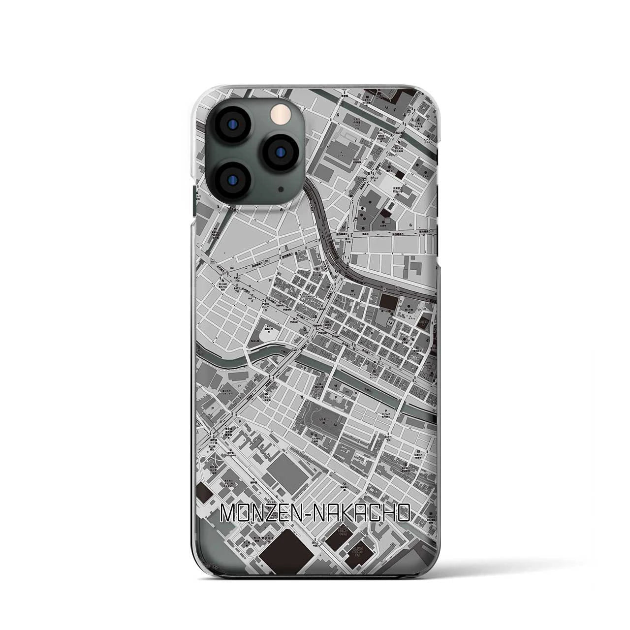 【門前仲町(東京都)】地図柄iPhoneケース(クリアタイプ)