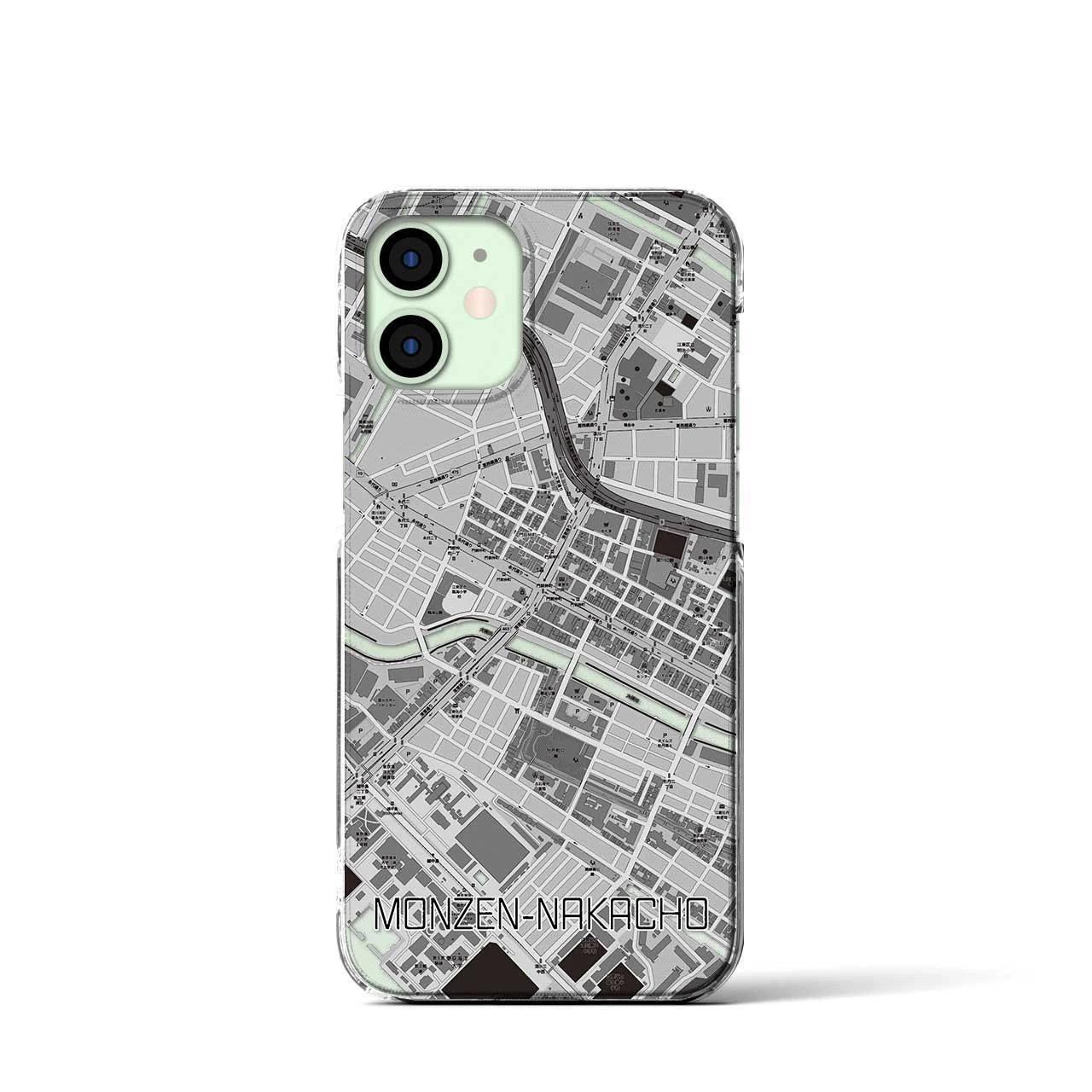 【門前仲町(東京都)】地図柄iPhoneケース(クリアタイプ)