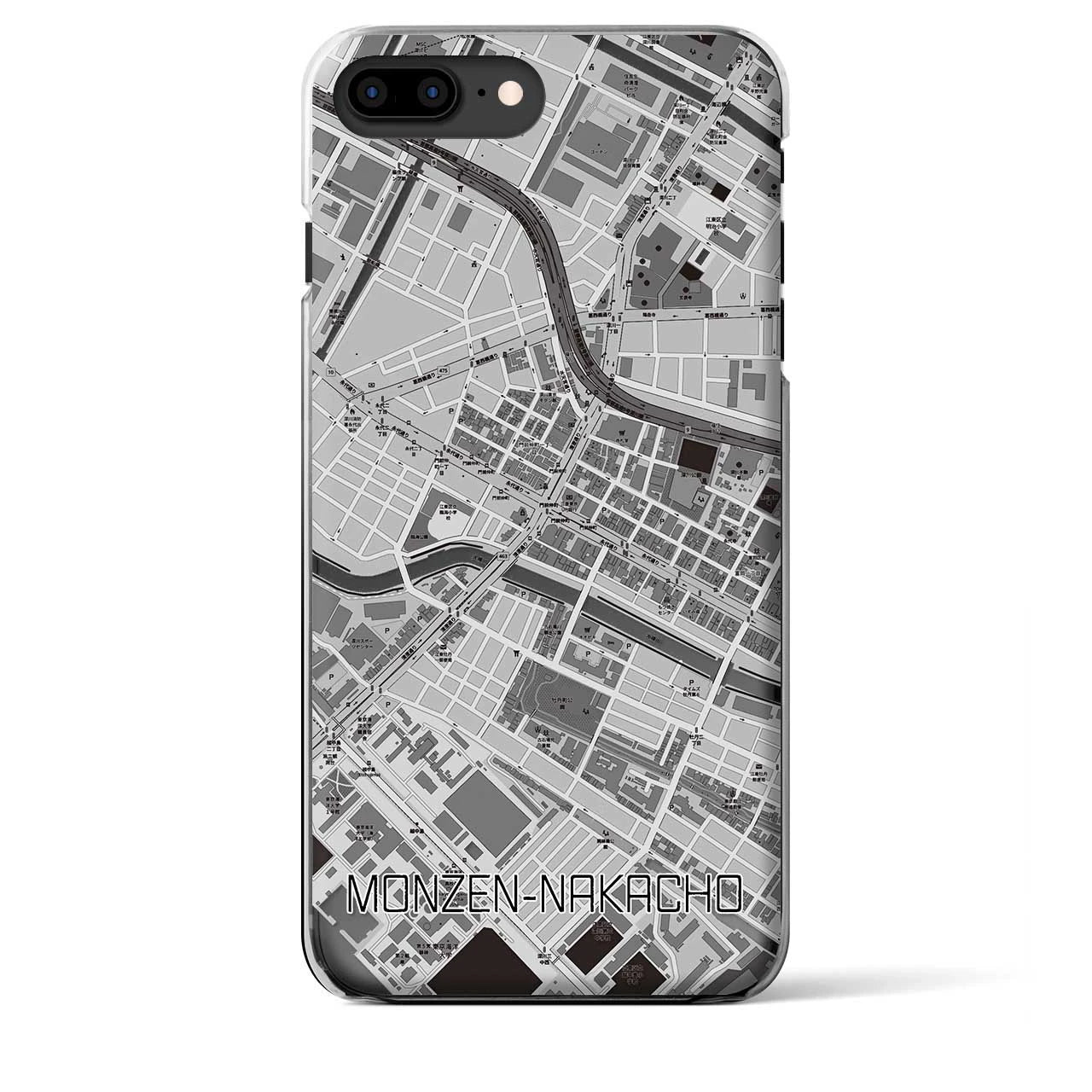 【門前仲町(東京都)】地図柄iPhoneケース(クリアタイプ)