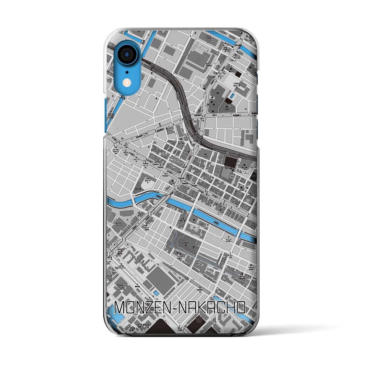 【門前仲町(東京都)】地図柄iPhoneケース(クリアタイプ)