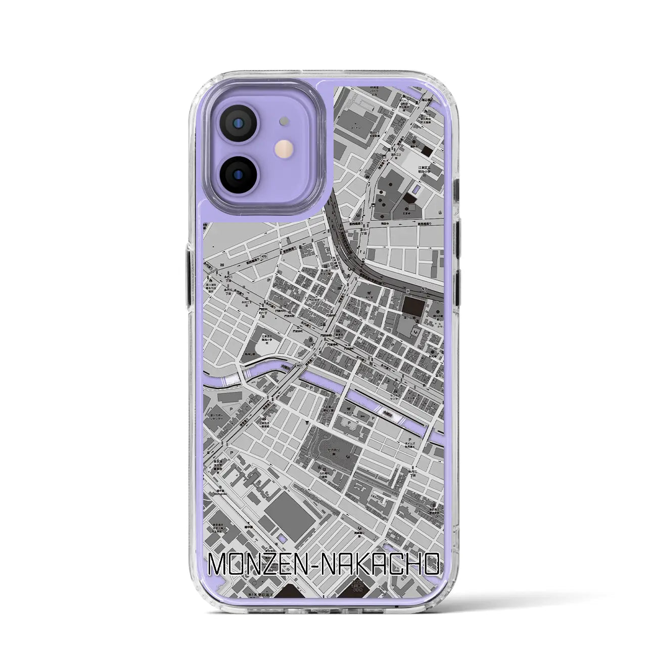 【門前仲町(東京都)】地図柄iPhoneケース(MagSafeタイプ)