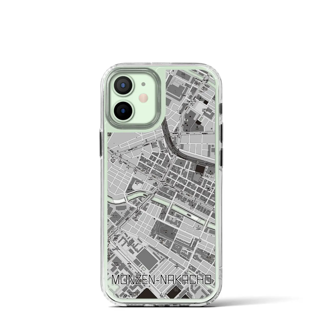【門前仲町(東京都)】地図柄iPhoneケース(MagSafeタイプ)