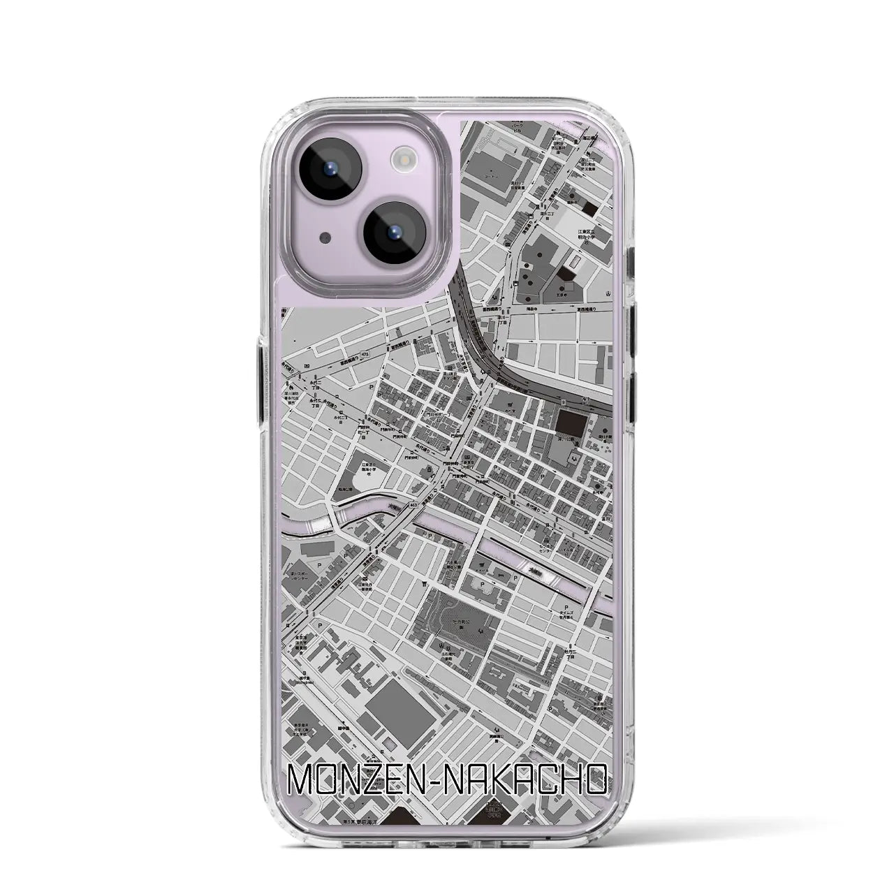 【門前仲町(東京都)】地図柄iPhoneケース(MagSafeタイプ)