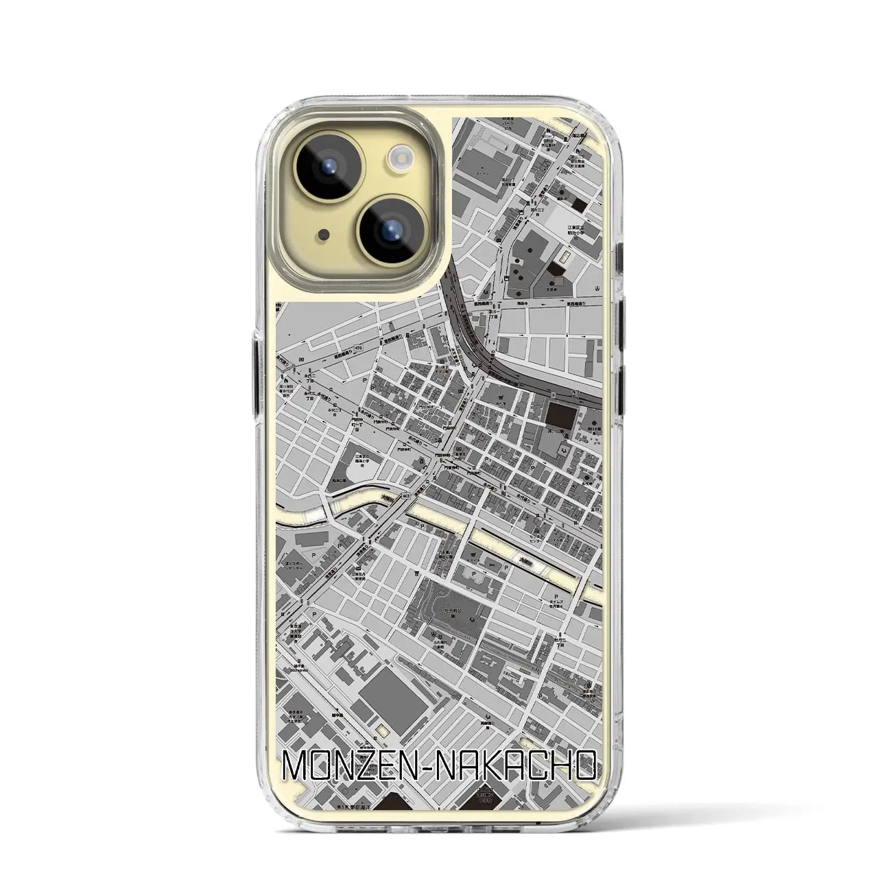 【門前仲町(東京都)】地図柄iPhoneケース(MagSafeタイプ)