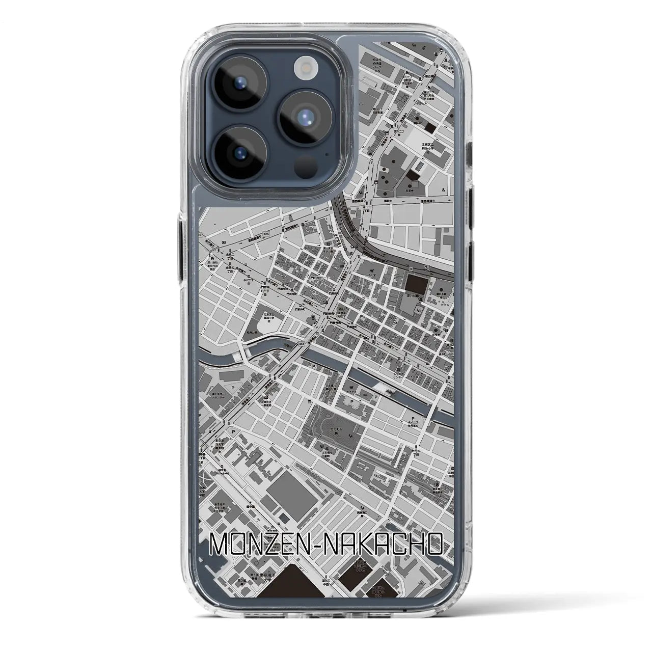 【門前仲町(東京都)】地図柄iPhoneケース(MagSafeタイプ)