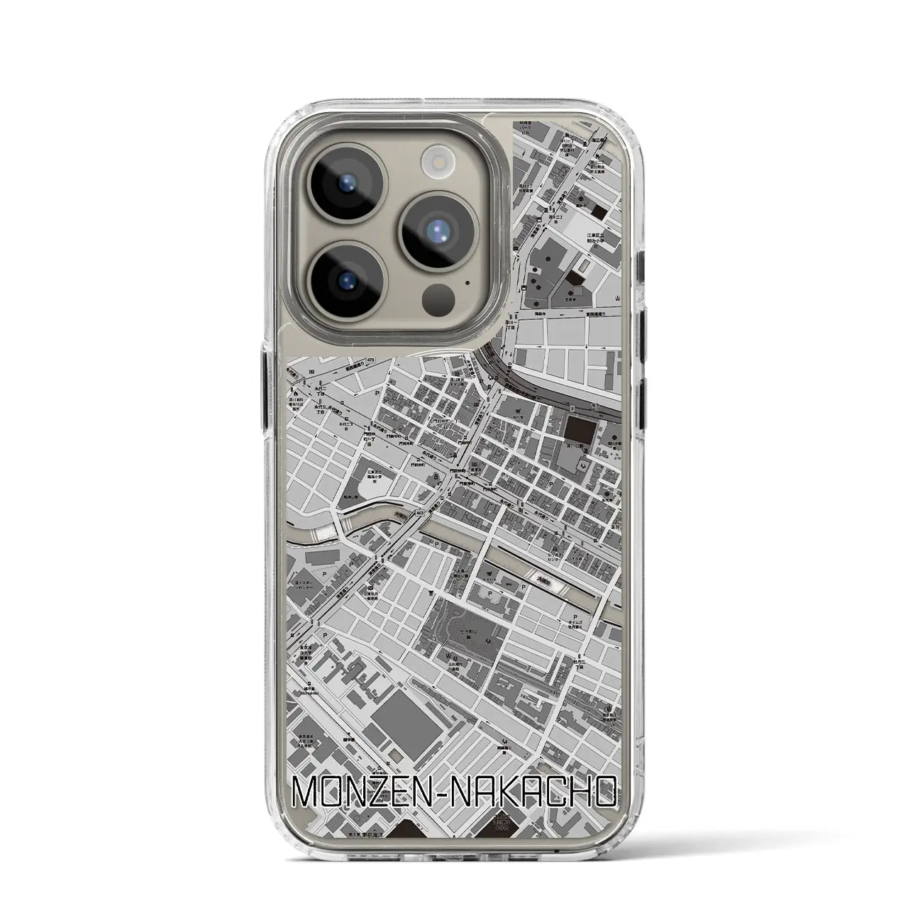 【門前仲町(東京都)】地図柄iPhoneケース(MagSafeタイプ)