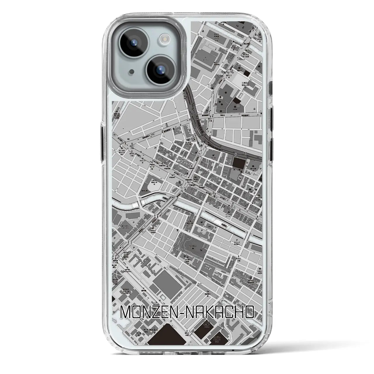 【門前仲町(東京都)】地図柄iPhoneケース(MagSafeタイプ)