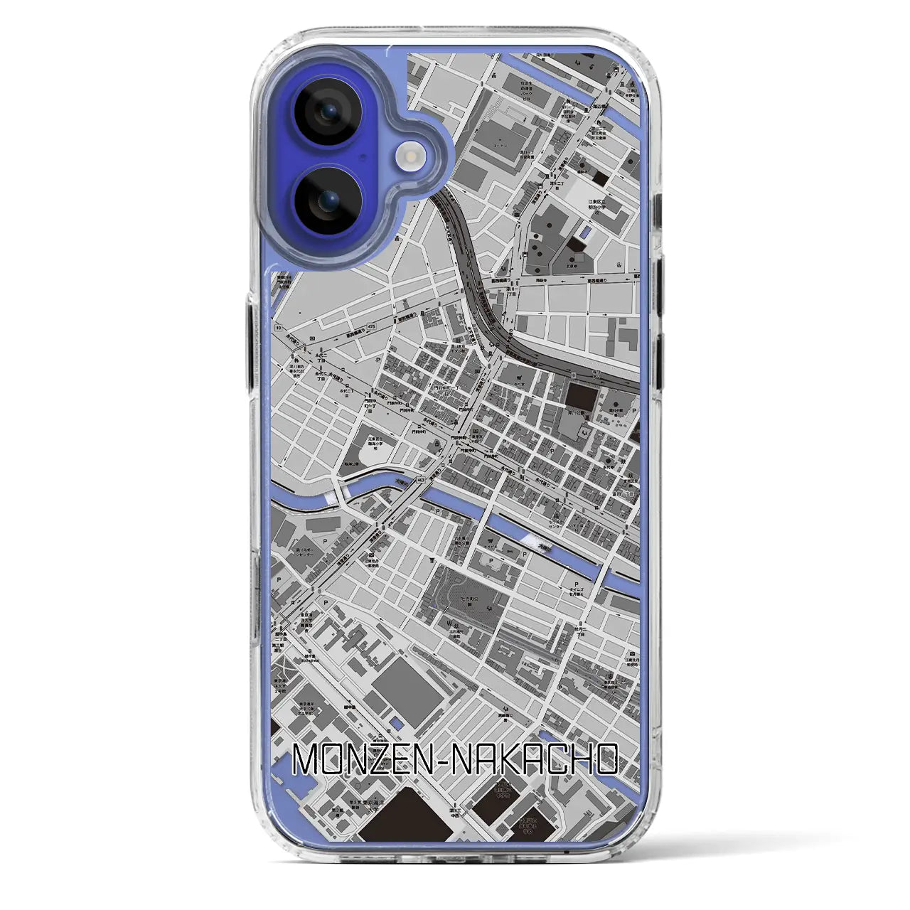 【門前仲町(東京都)】地図柄iPhoneケース(MagSafeタイプ)