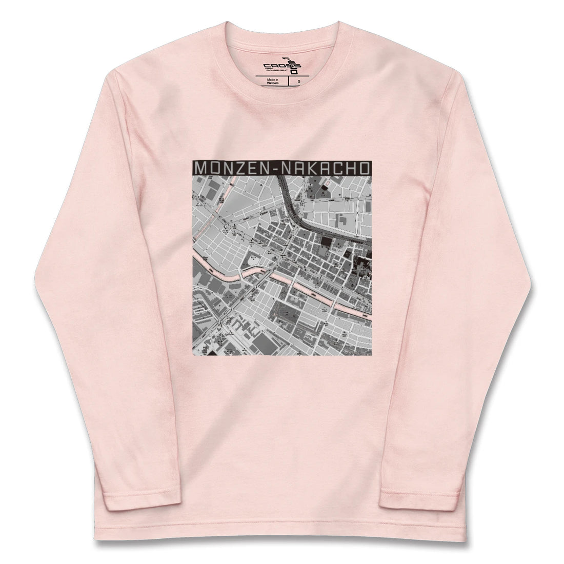【門前仲町(東京都)】地図柄ロングスリーブTシャツ