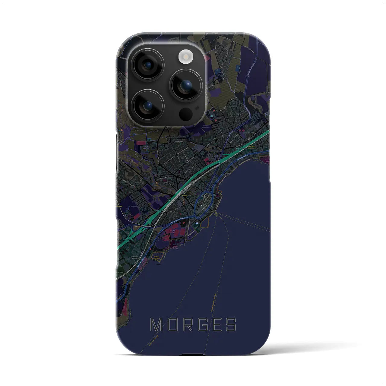 【モルジュ(スイス)】地図柄iPhoneケース(バックカバータイプ)