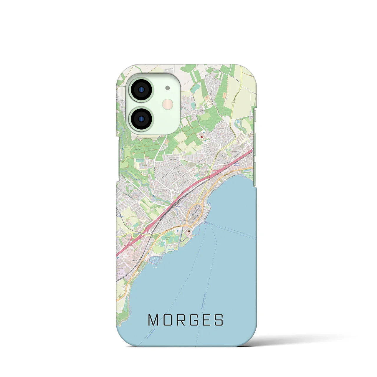 【モルジュ(スイス)】地図柄iPhoneケース(バックカバータイプ)