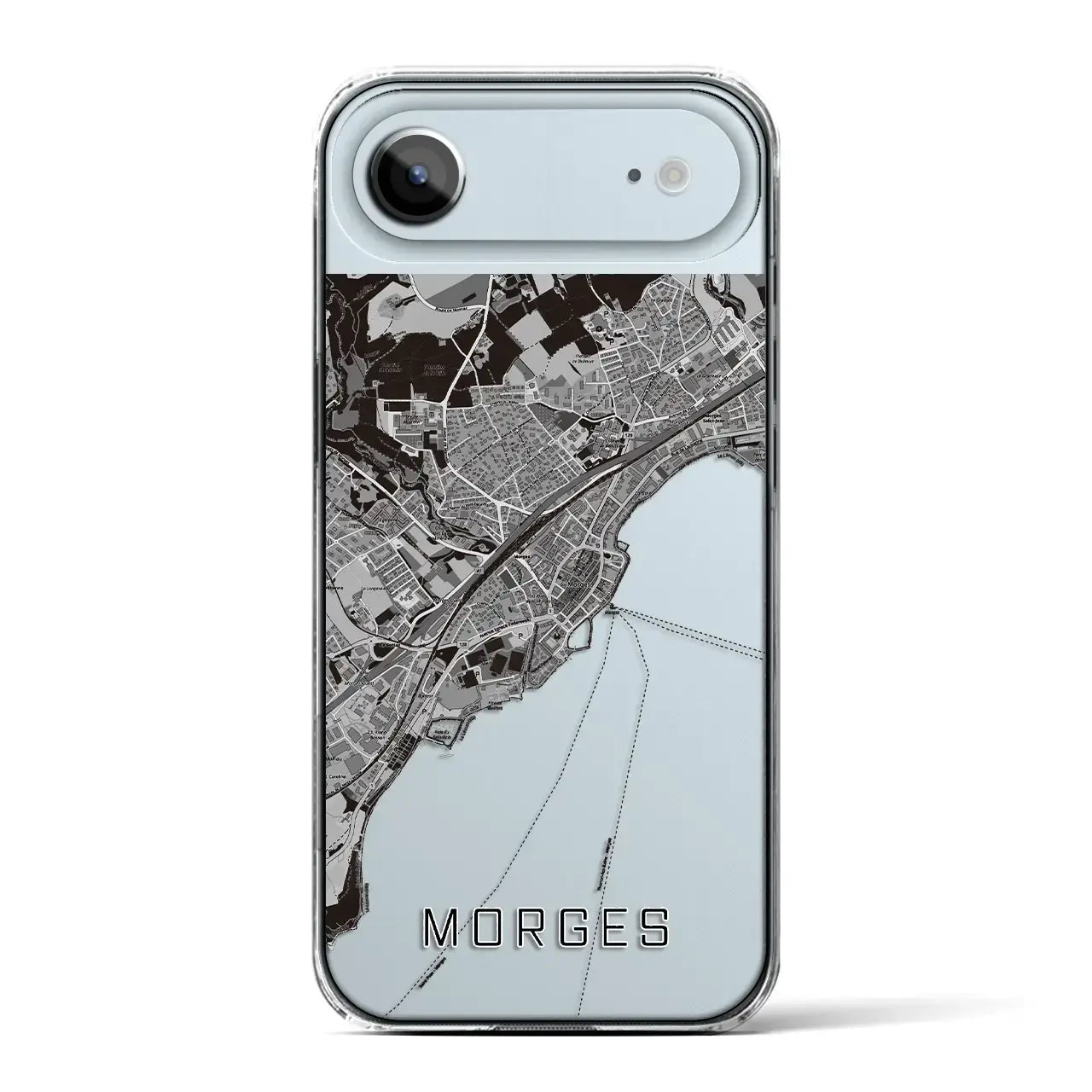 【モルジュ(スイス)】地図柄iPhoneケース(クリアタイプ)