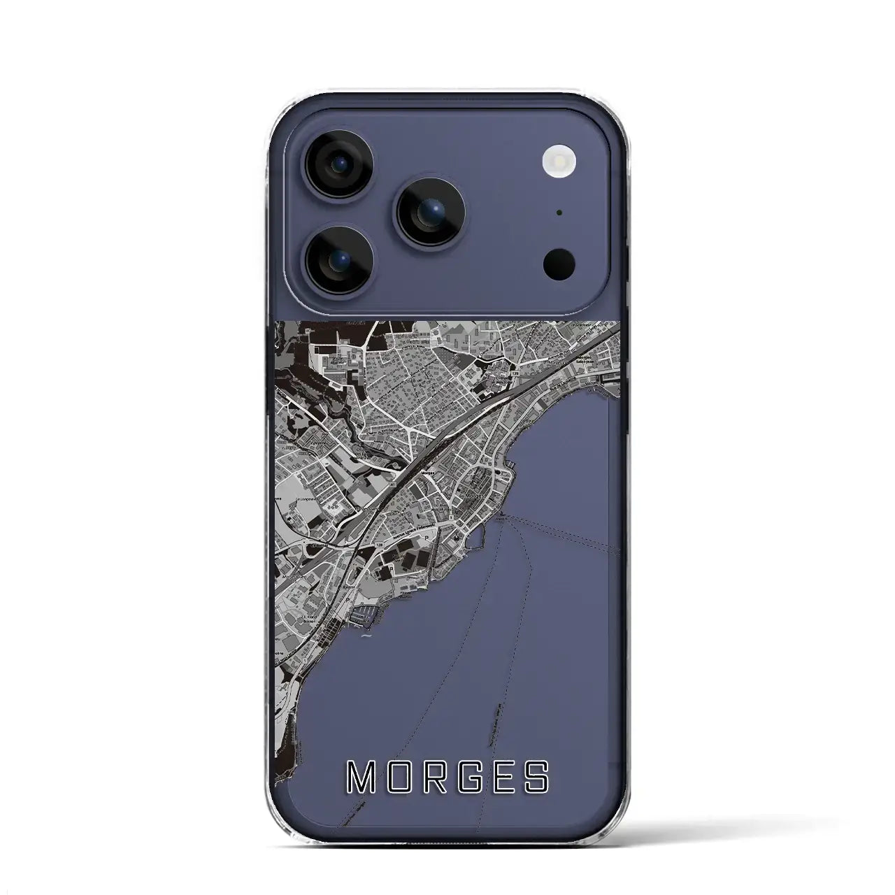 【モルジュ(スイス)】地図柄iPhoneケース(クリアタイプ)