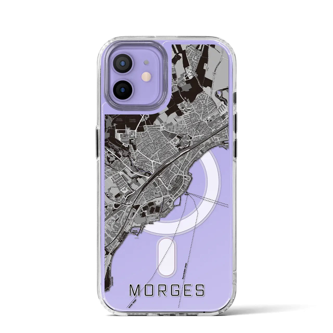 【モルジュ(スイス)】地図柄iPhoneケース(MagSafeタイプ)