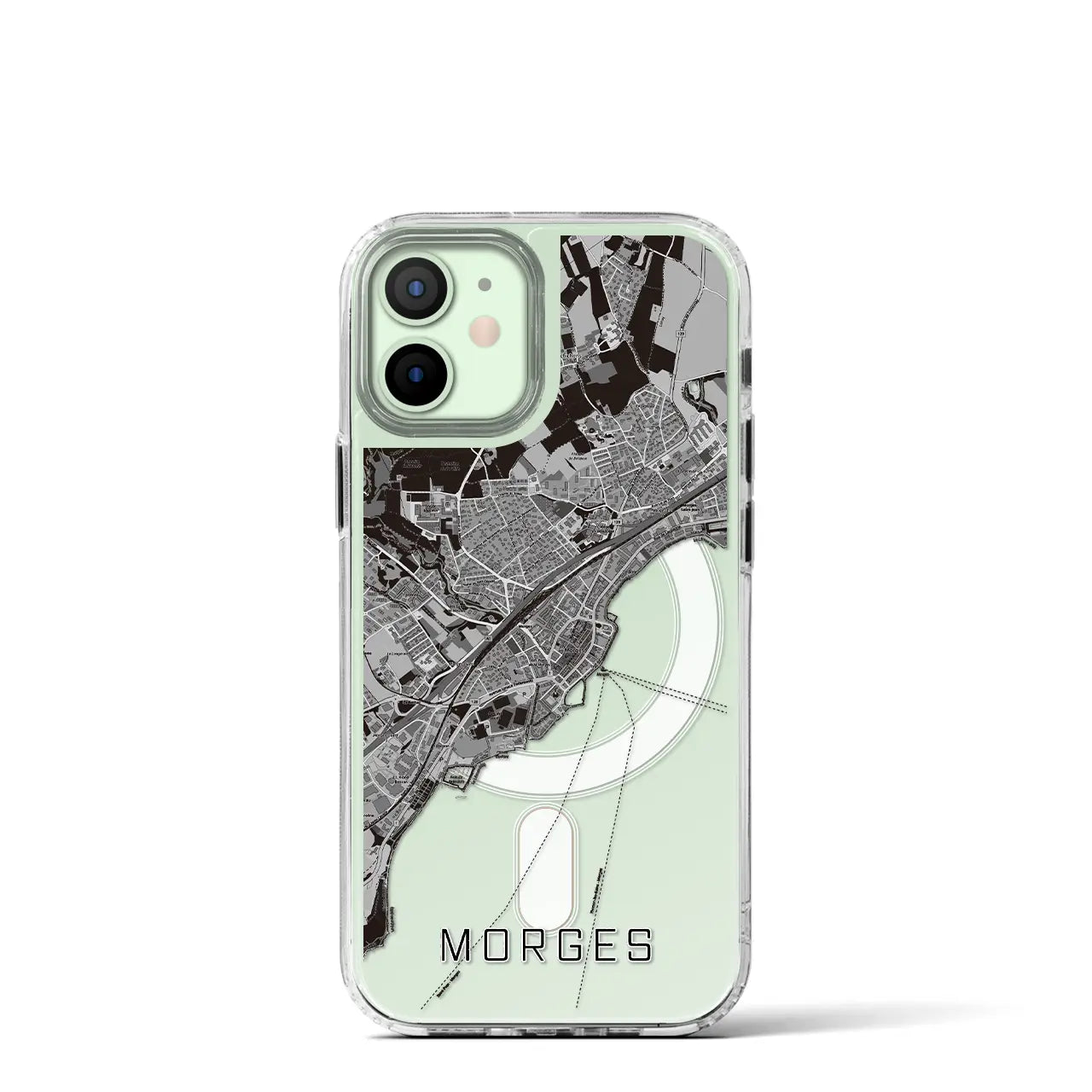 【モルジュ(スイス)】地図柄iPhoneケース(MagSafeタイプ)