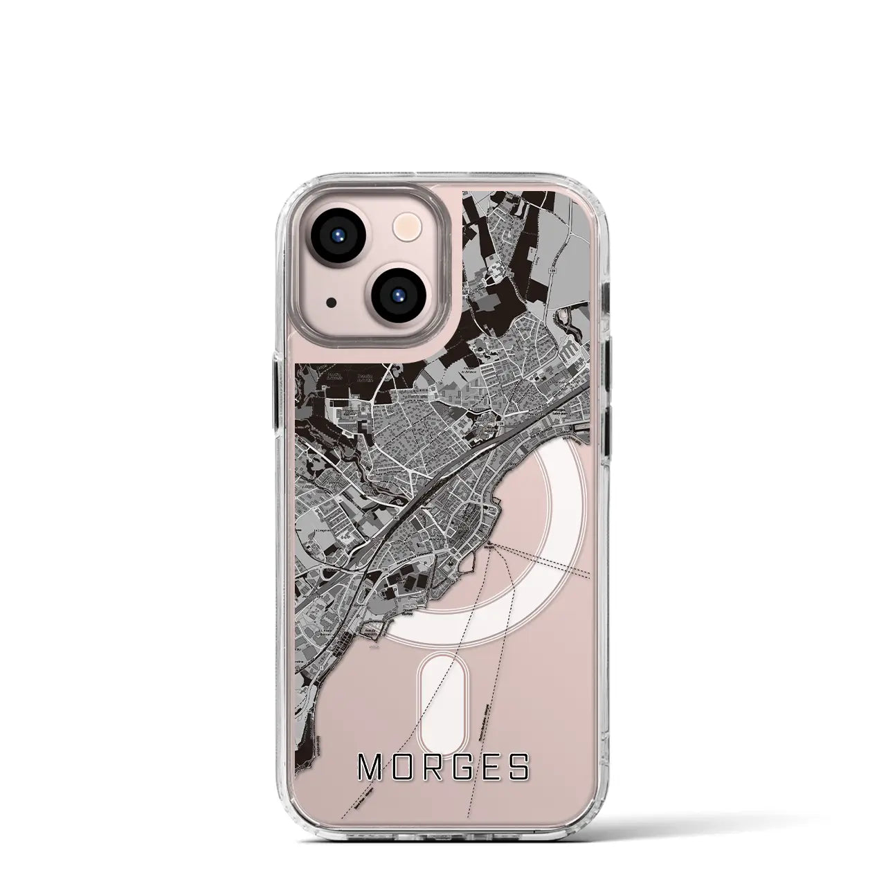 【モルジュ(スイス)】地図柄iPhoneケース(MagSafeタイプ)