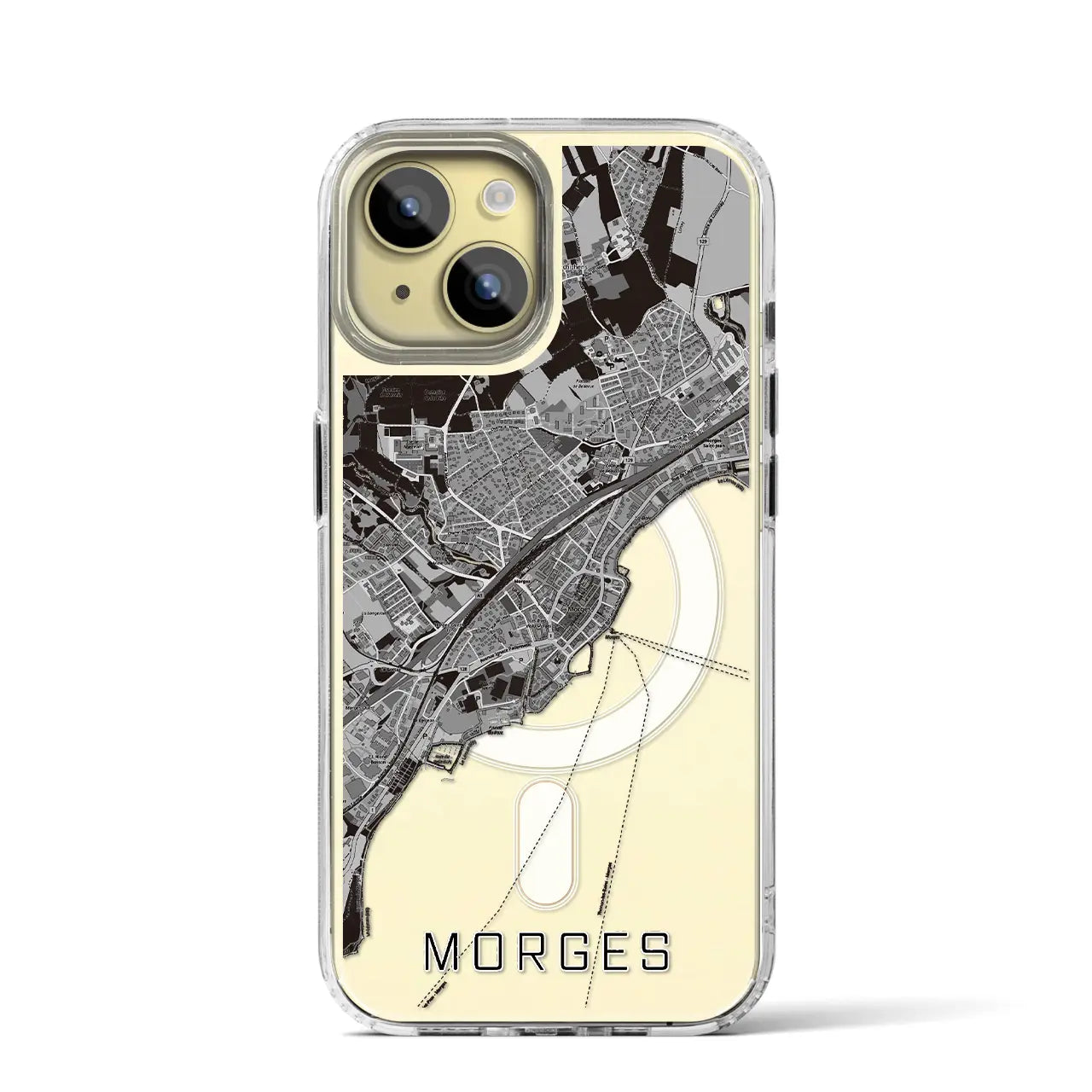 【モルジュ(スイス)】地図柄iPhoneケース(MagSafeタイプ)