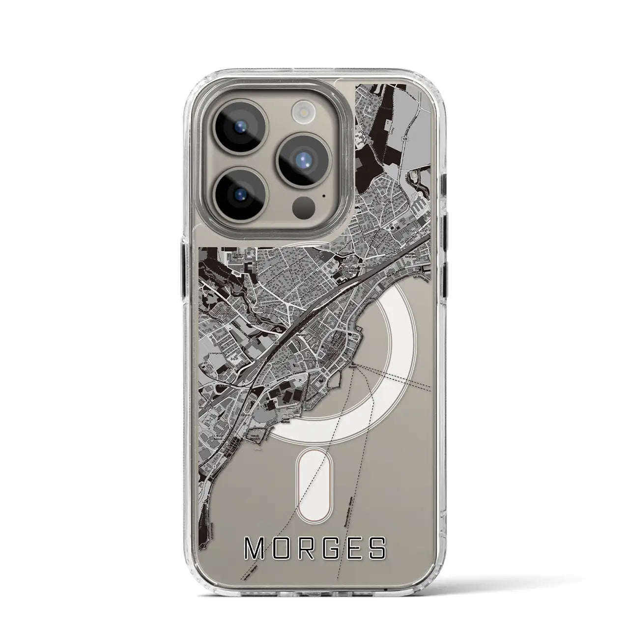 【モルジュ(スイス)】地図柄iPhoneケース(MagSafeタイプ)