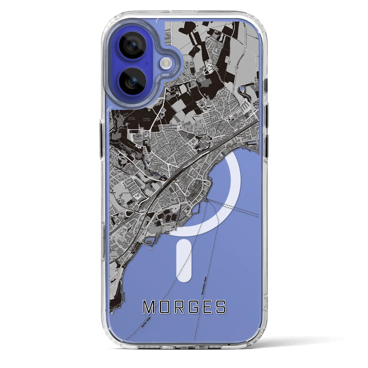 【モルジュ(スイス)】地図柄iPhoneケース(MagSafeタイプ)