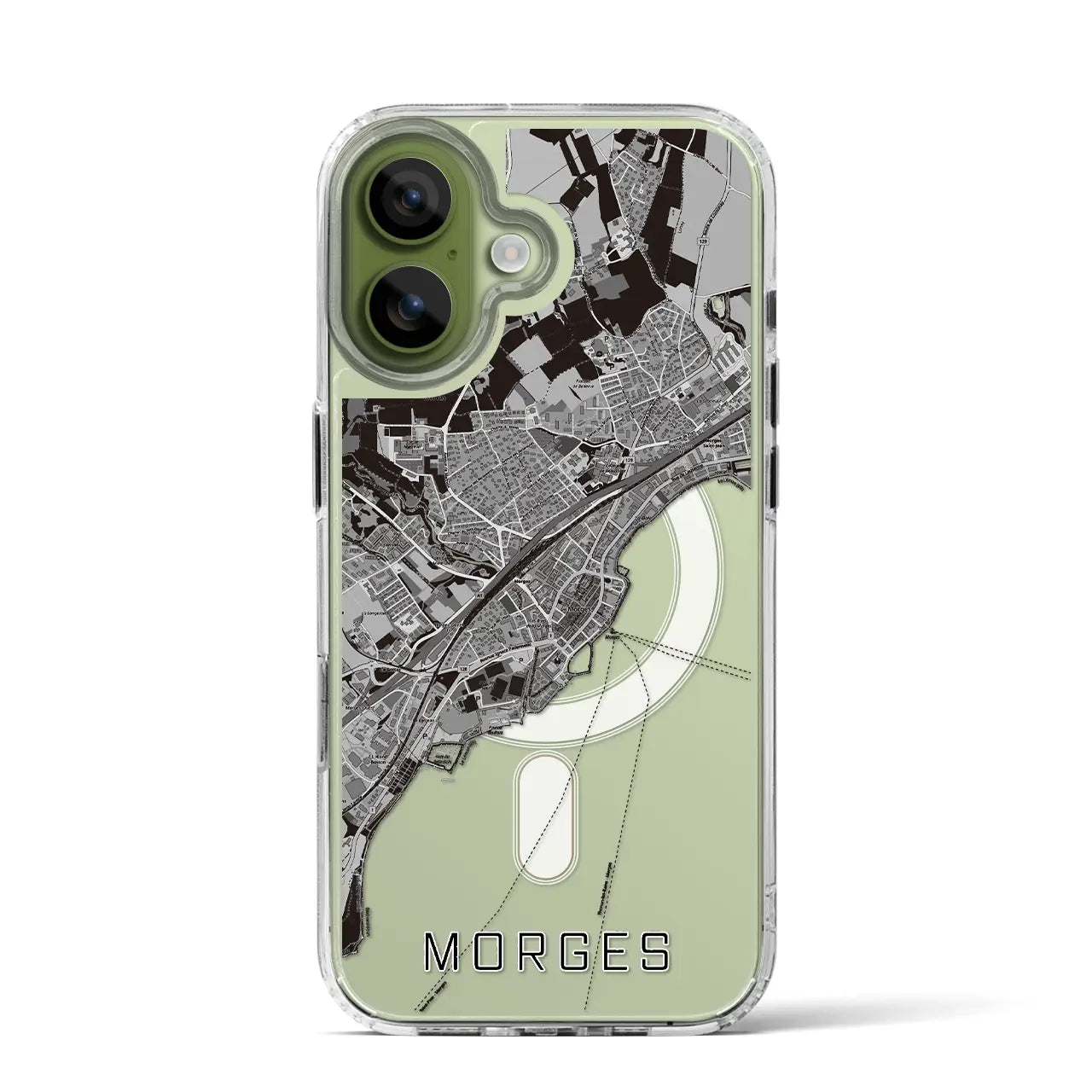 【モルジュ(スイス)】地図柄iPhoneケース(MagSafeタイプ)