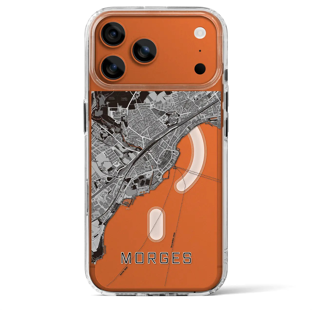 【モルジュ(スイス)】地図柄iPhoneケース(MagSafeタイプ)