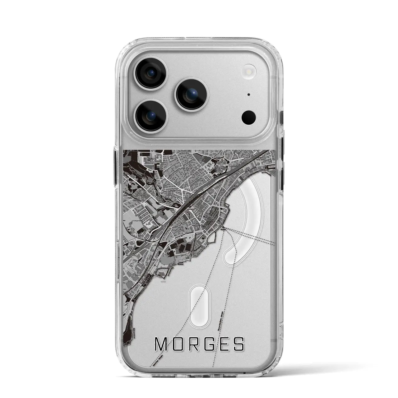 【モルジュ(スイス)】地図柄iPhoneケース(MagSafeタイプ)