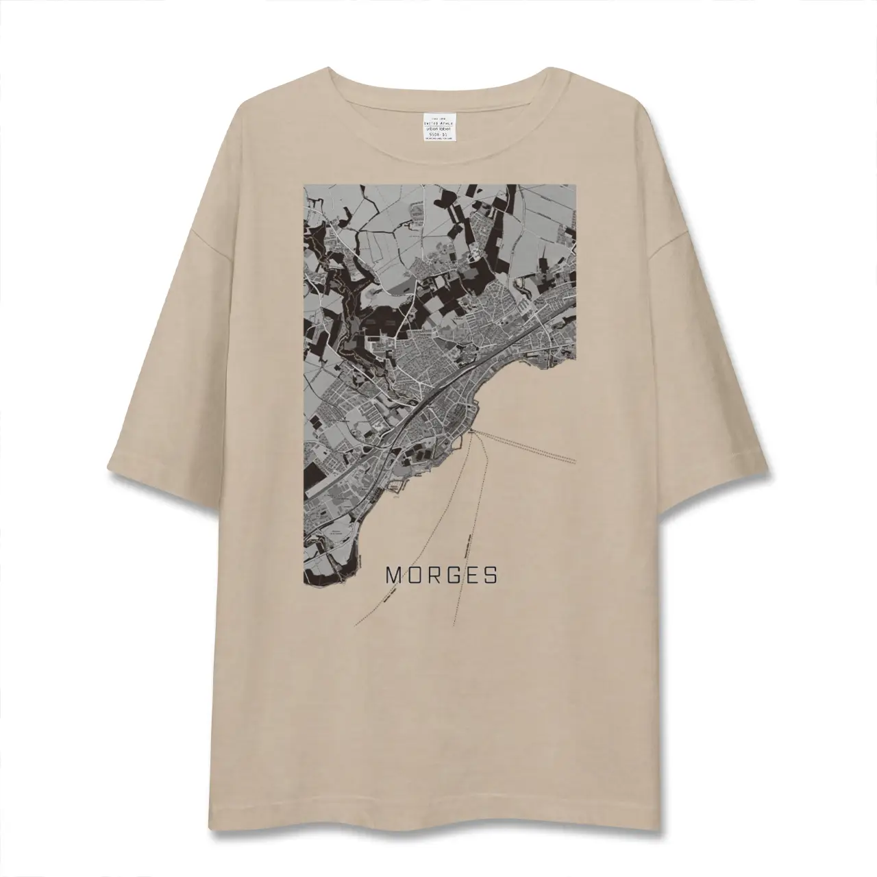 【モルジュ(スイス)】地図柄ビッグシルエットTシャツ
