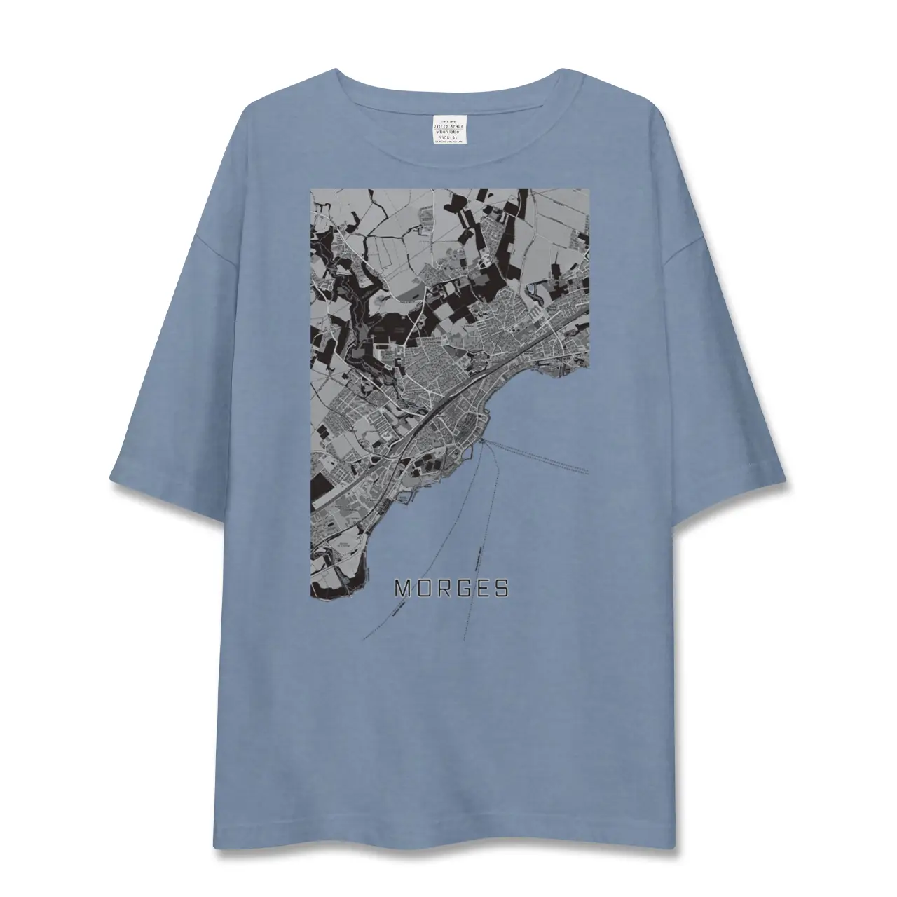 【モルジュ(スイス)】地図柄ビッグシルエットTシャツ