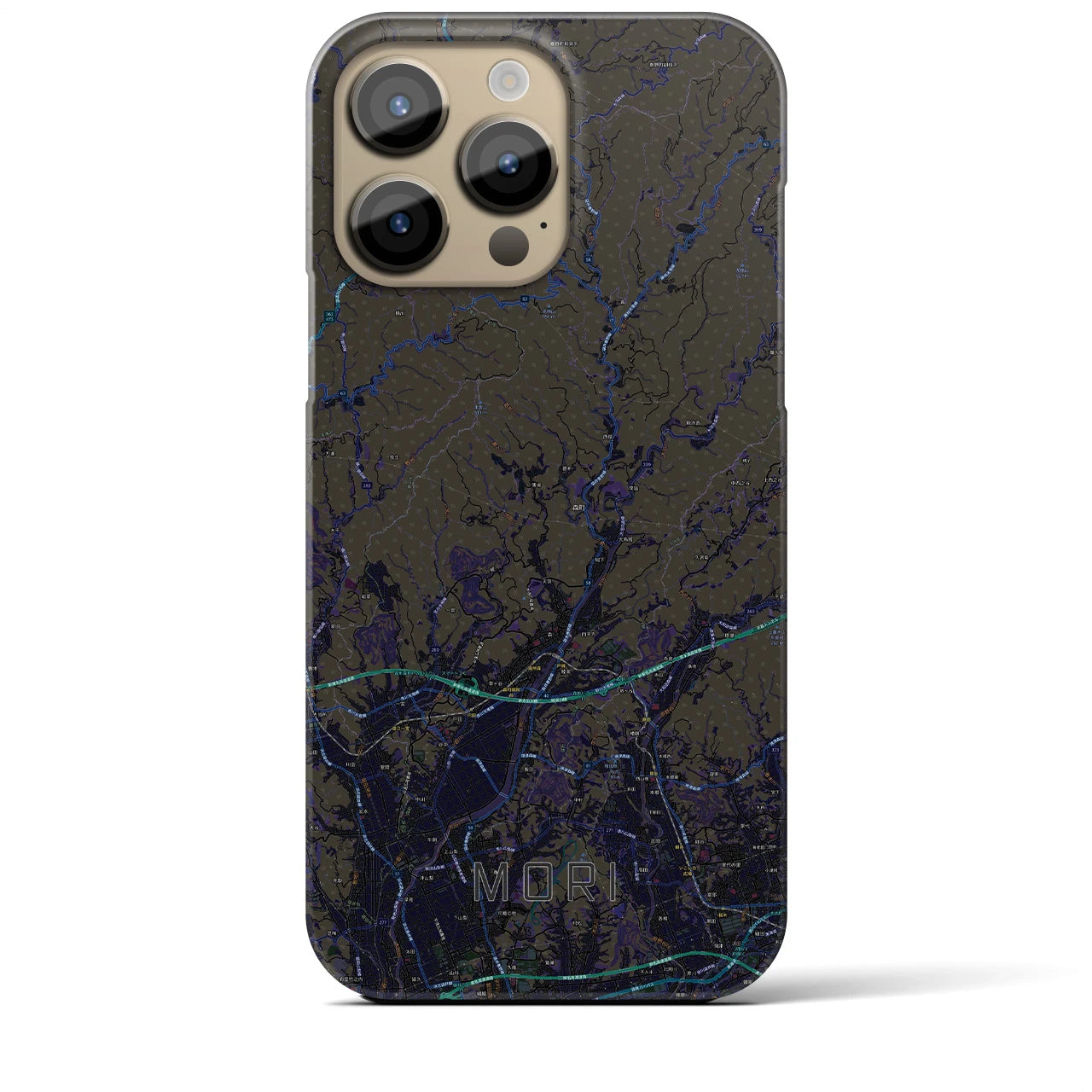 【森(静岡県)】地図柄iPhoneケース(バックカバータイプ)