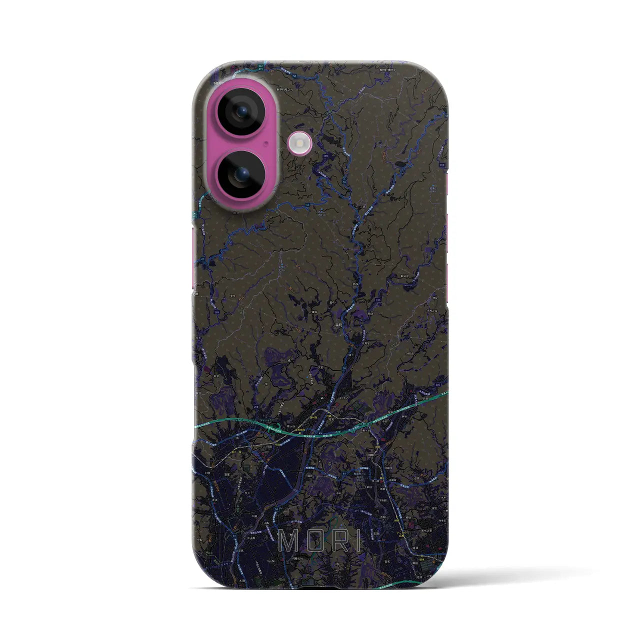 【森(静岡県)】地図柄iPhoneケース(バックカバータイプ)