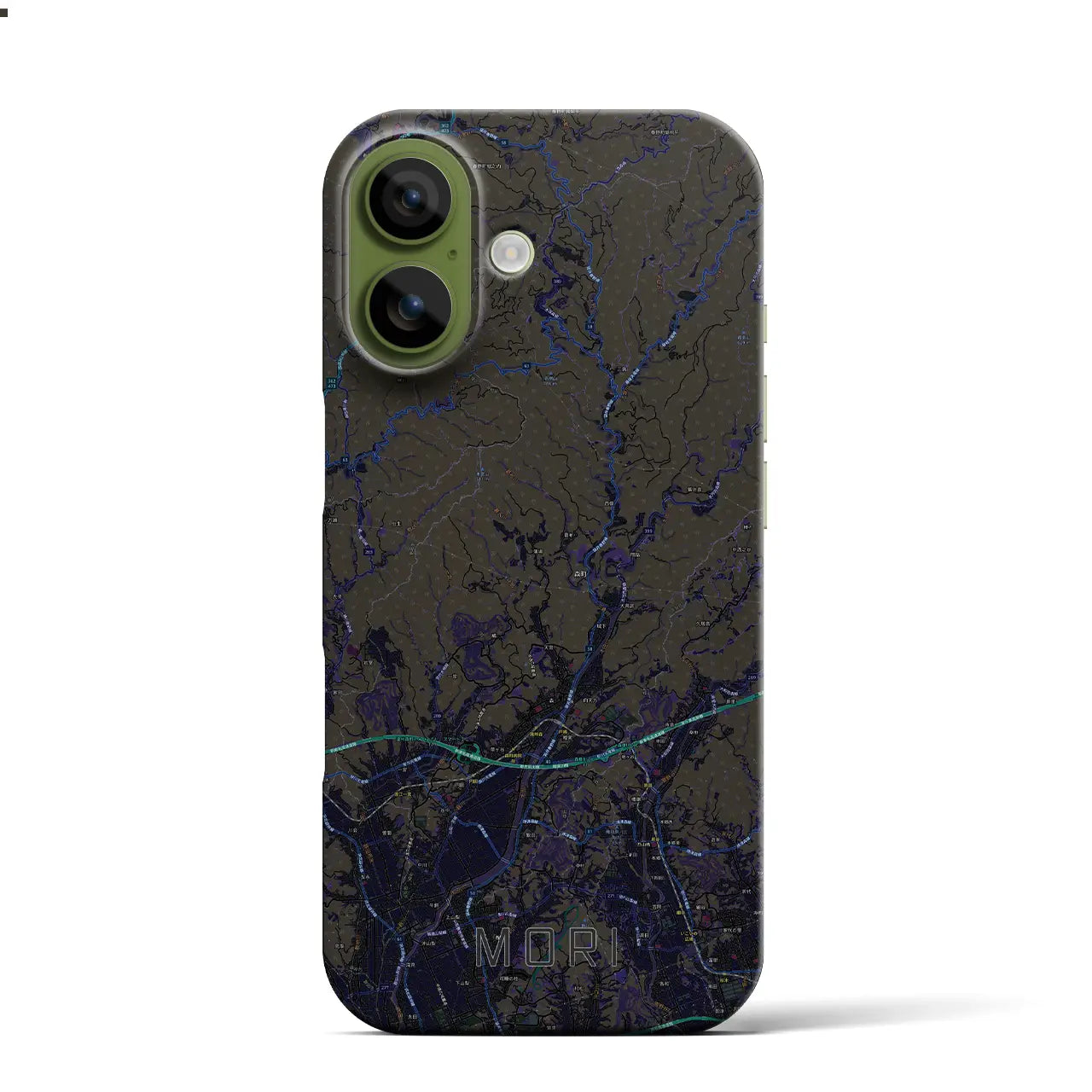 【森(静岡県)】地図柄iPhoneケース(バックカバータイプ)