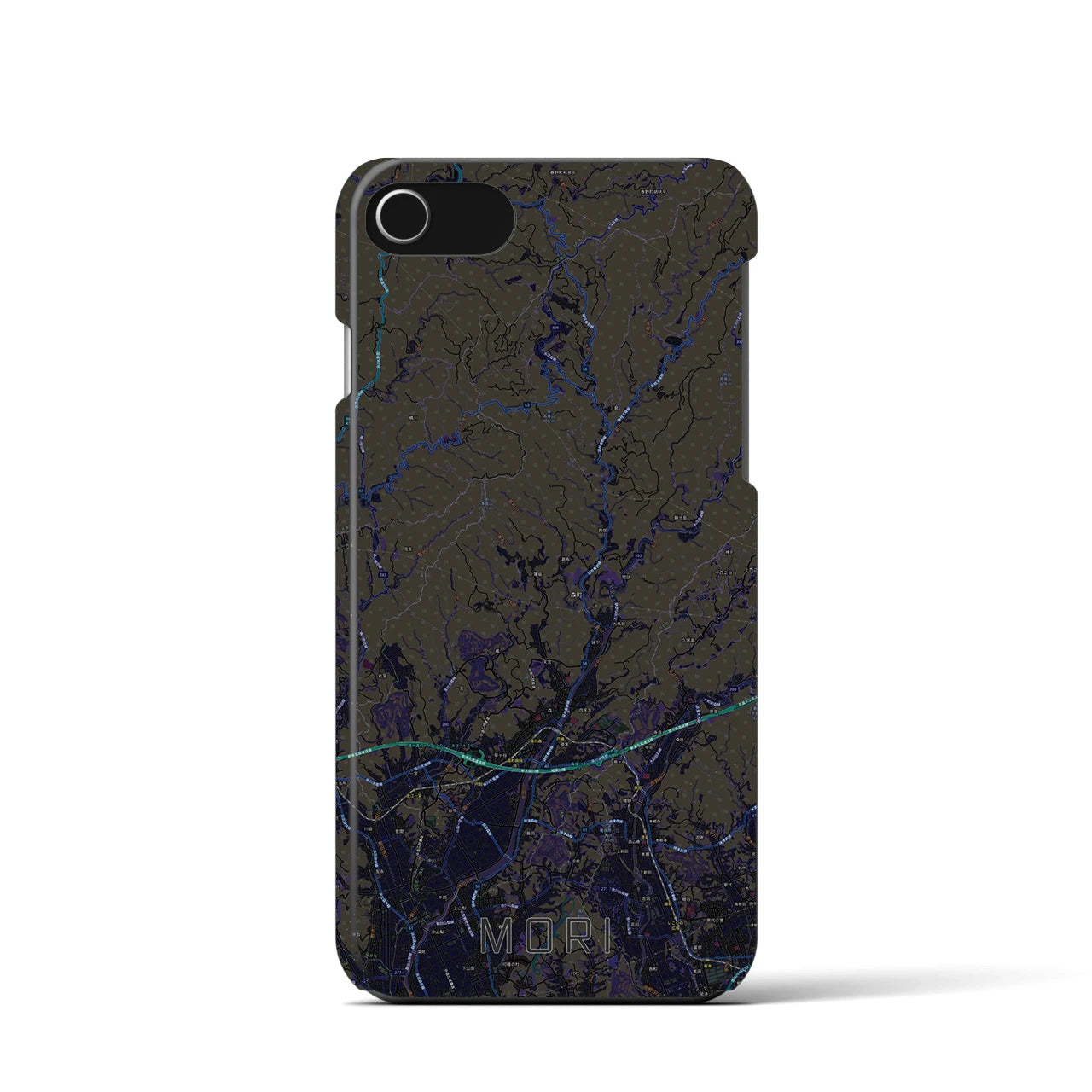 【森(静岡県)】地図柄iPhoneケース(バックカバータイプ)