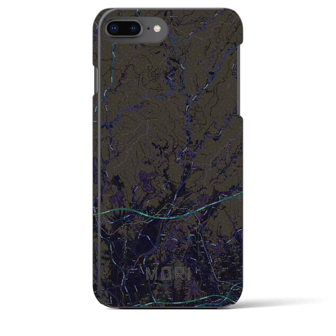 【森(静岡県)】地図柄iPhoneケース(バックカバータイプ)