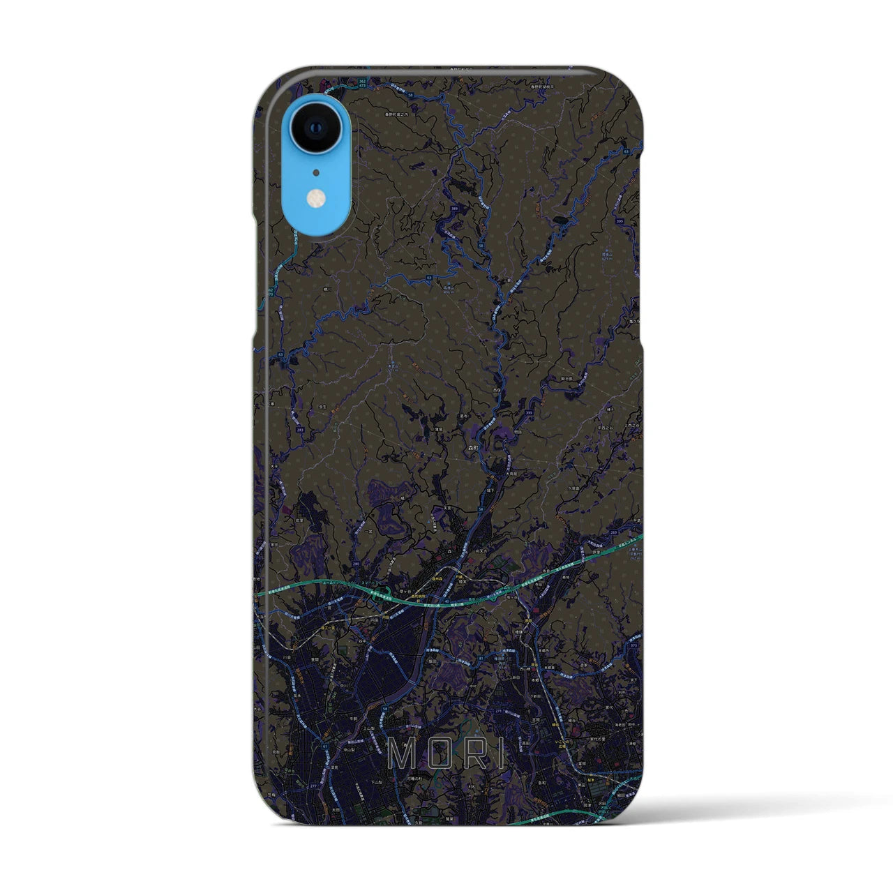 【森(静岡県)】地図柄iPhoneケース(バックカバータイプ)