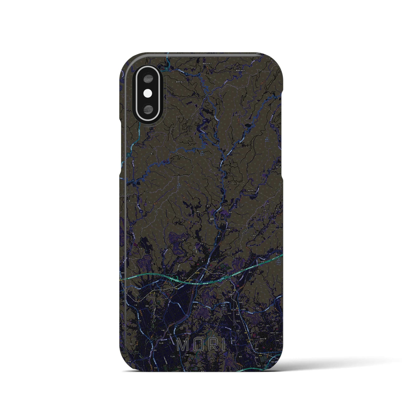 【森(静岡県)】地図柄iPhoneケース(バックカバータイプ)