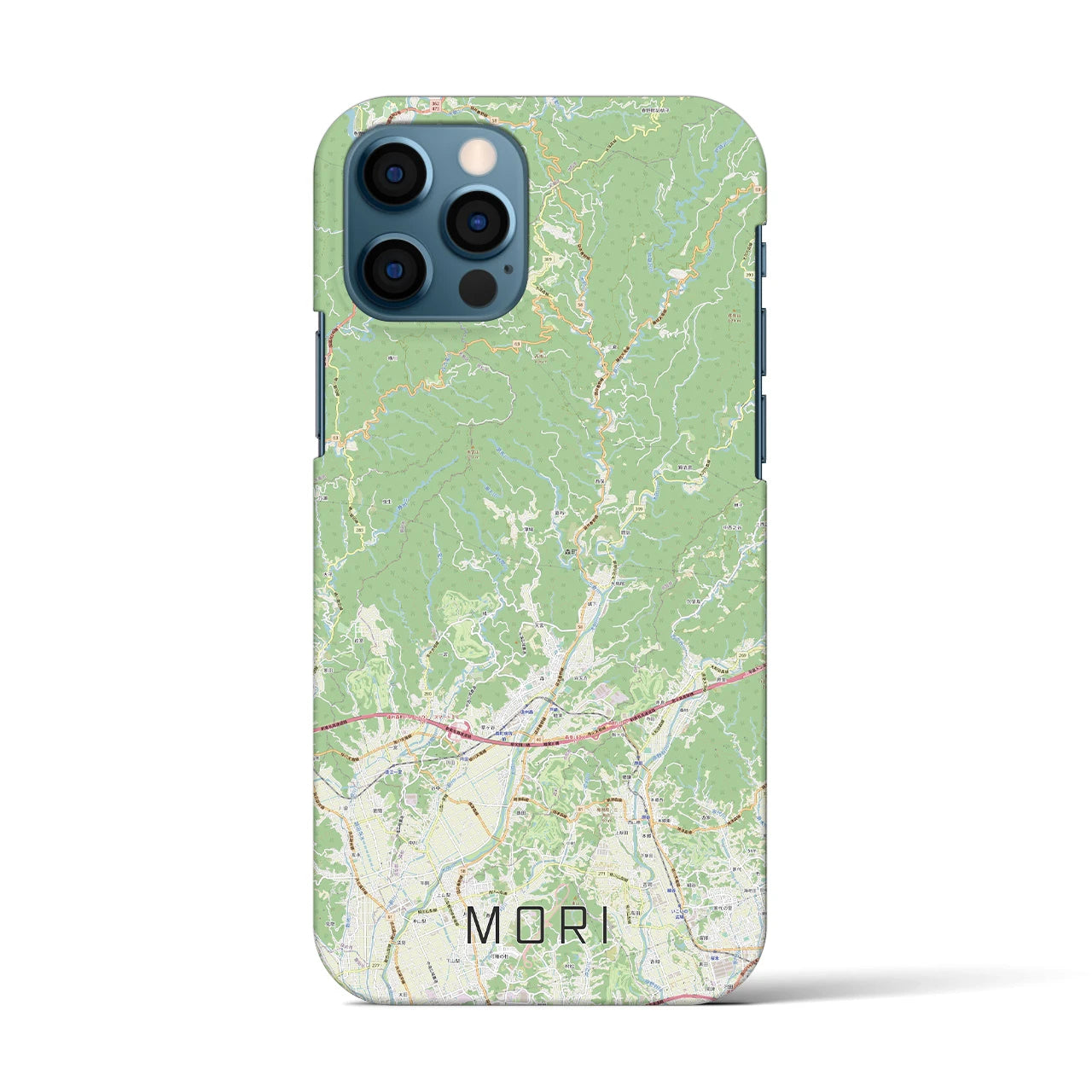 【森(静岡県)】地図柄iPhoneケース(バックカバータイプ)
