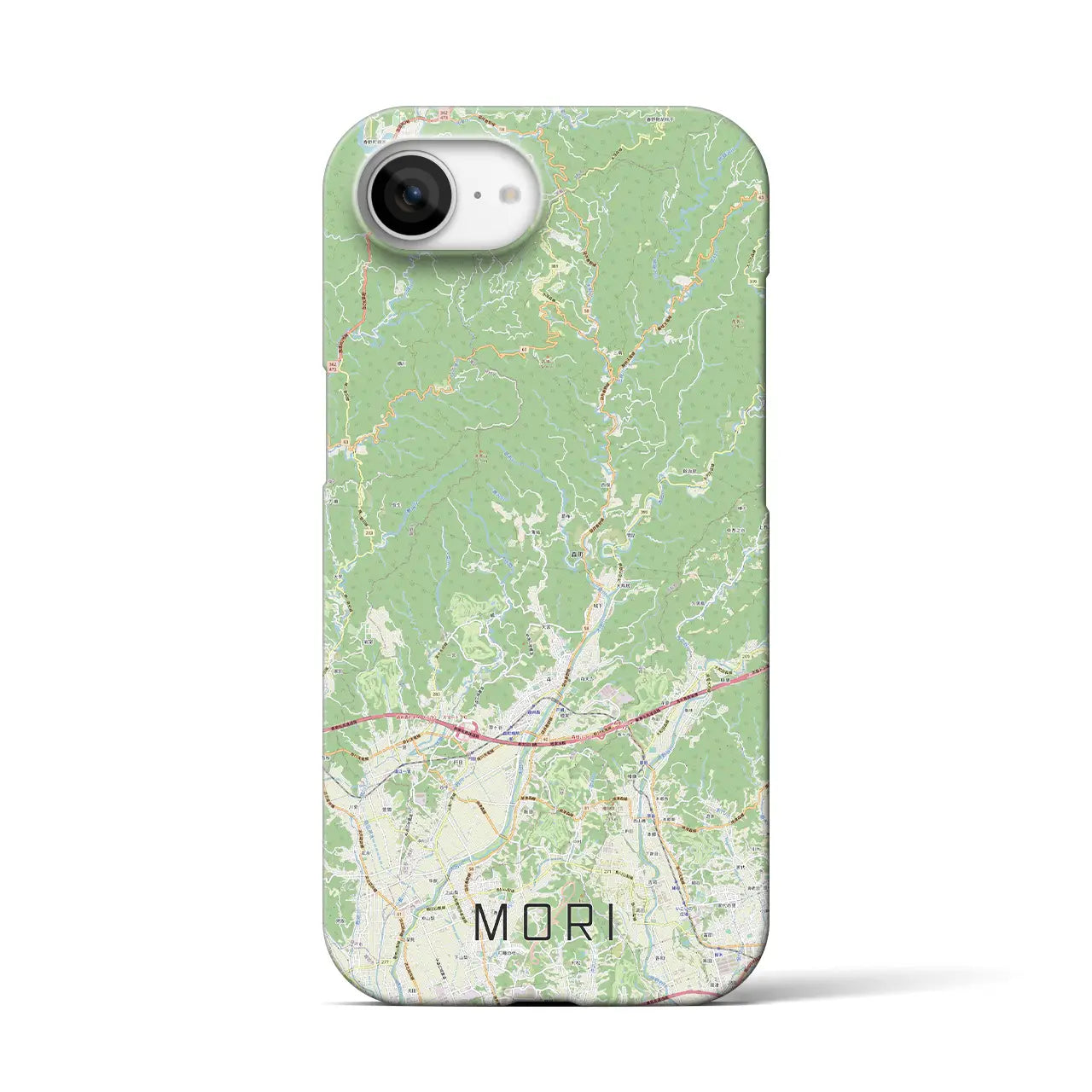 【森(静岡県)】地図柄iPhoneケース(バックカバータイプ)