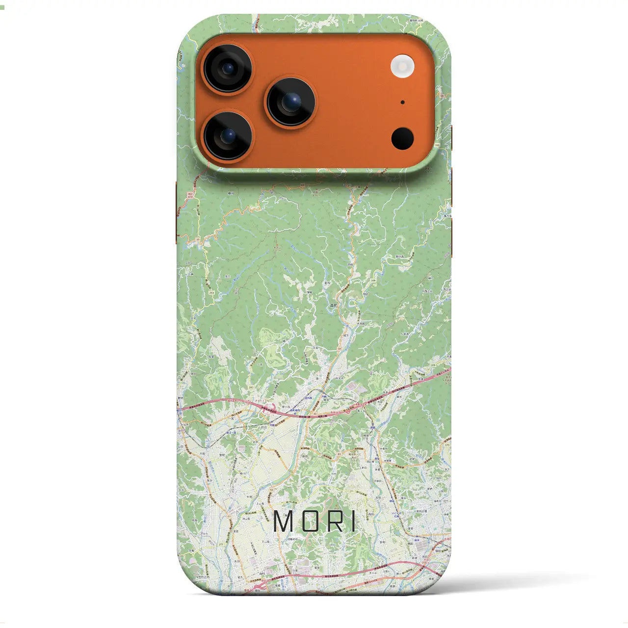 【森(静岡県)】地図柄iPhoneケース(バックカバータイプ)