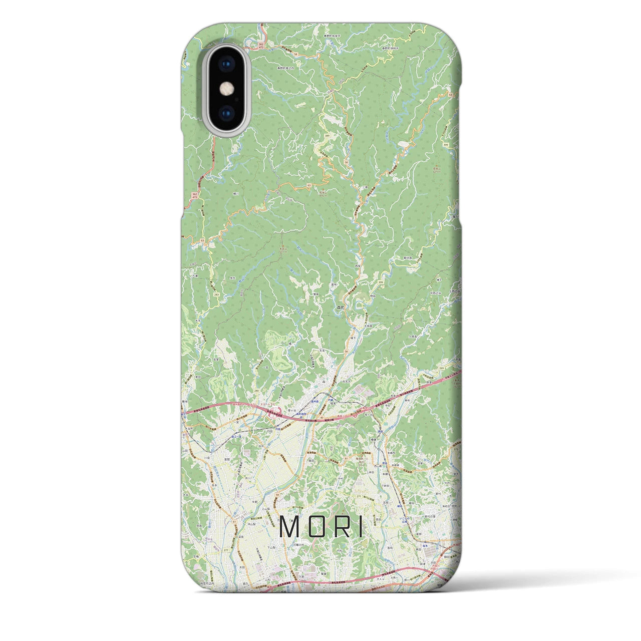 【森(静岡県)】地図柄iPhoneケース(バックカバータイプ)