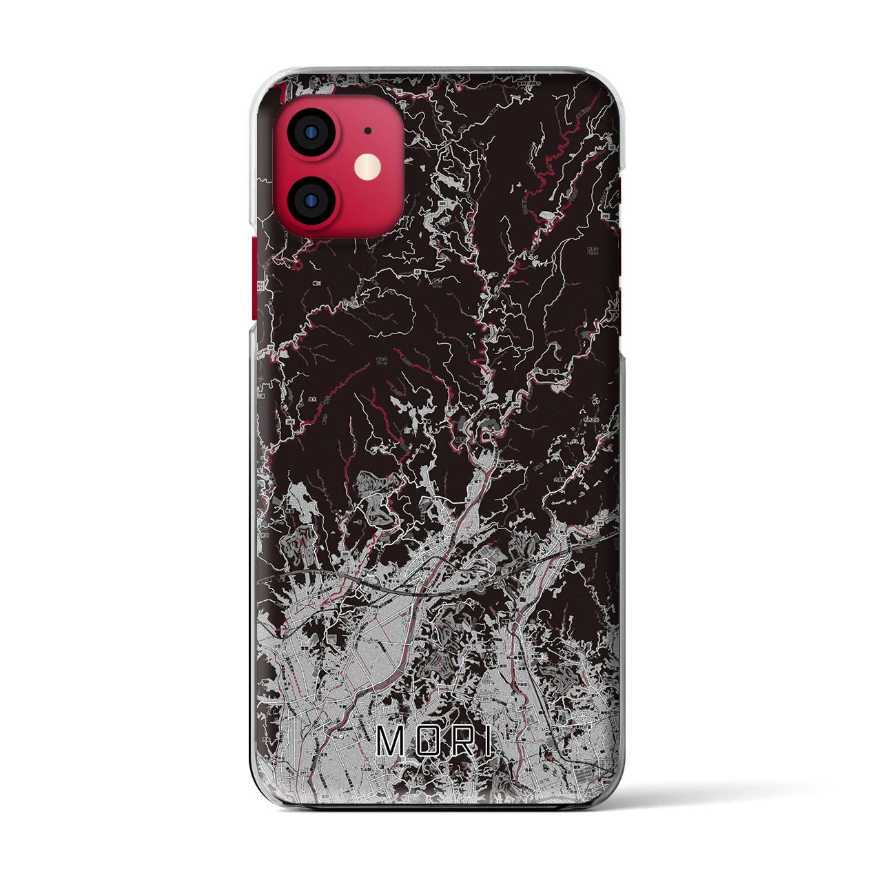 【森(静岡県)】地図柄iPhoneケース(クリアタイプ)